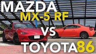 2017 Toyota 86 vs Mazda MX-5 Miata RF Track Comparison