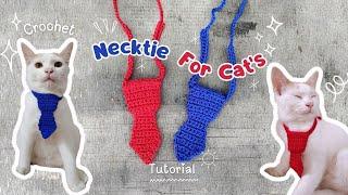 How to crochet necktie for cats  tutorial merajut dasi kucing