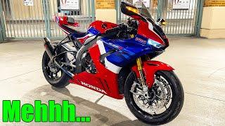 Honda CBR1000rrr SP HONEST Review from Yamaha R1M Owner  650ib Fireblade Giveaway  Full Akrapovic