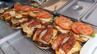 American Style Bacon Double Cheeseburger 미국식 정통 치즈버거  Korean Burger Shop