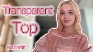 4K TryOn Haul  Incredible Transparent Top  Cute Blonde Review