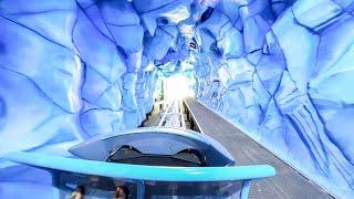 NEW Antartica Roller Coaster At SeaWorld - Penguin Trek FULL POV