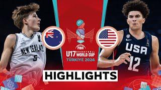 Semi-Finals New Zealand  vs USA   Highlights  FIBA U17 Basketball World Cup 2024