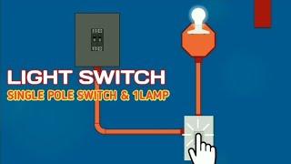 How to install light switch single pole switch  Paano maginstall ng ilaw at switchLINE TO LINE