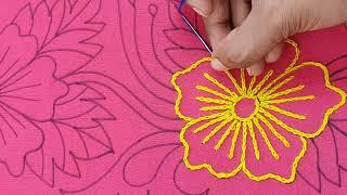 Hand embroidery nakshi kantha design stitch trimmed video