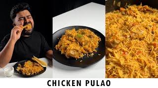 Chicken Pulao Recipe  Easy One Minute One Pot Pulao Recipe  चिकन पुलाव  Beat The Hunger  ASMR