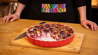 The easiest plum cake – Far Breton aux prunes recipe CC ENG SUB  Savori Urbane