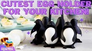 CUTEST Egg Cooker Holder & Server EVER #Egguins