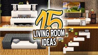 Minecraft  15 Modern Living Room Build Hack and Ideas