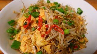 The best way to cook bean sprouts and eggs  nutritious and delicious  delicious food