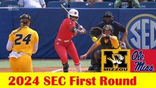 Ole Miss vs Missouri Softball Game Highlights 2024 SEC Tournament First Round