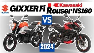 Suzuki Gixxer Fi vs Kawasaki Rouser NS160  Side by Side Comparison  Specs & Price  2024