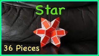 Rubik’s Twist 36 or Snake Puzzle 36 Tutorial How To Make A Star or Flower Shape Step by Step