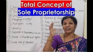 Total Concept of Sole Proprietorship Concept in BOM Subject