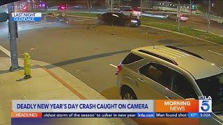 Deadly New Years Day crash caught on camera