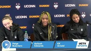 Paige Bueckers Aaliyah Edwards KK Arnold Press Conference St. Johns 2423