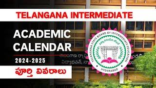 Telangana Intermediate Academic Calendar 2024-25  INTER ACADEMIC CALENDAR 2024  TSBIE