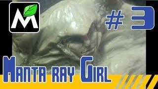 Sculpting Manta-ray Girl part 3 The face  Friki Sculpt in wax