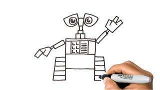 How to Draw WALL-E Easy Step by Step Drawing Characters