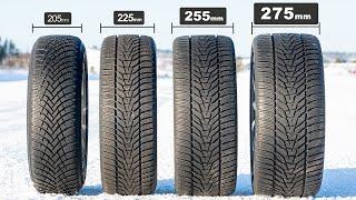 Wide vs Narrow Winter Tires Tested - Whats REALLY Better on Snow and Ice?