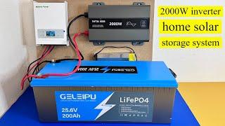 Complete installation home solar energy storage 24V system