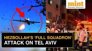 Hezbollah Fires Full Drone Squadron Attack On Israels Financial Capital Releases Video