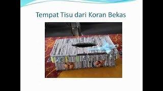 CARA BIKIN TEMPAT TISSU DARI KORAN & KARDUS BEKAS ??   How To Make a Paper Box Made With Newspaper