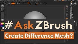 #AskZBrush “How does Morph Target - Create Difference Mesh work?”