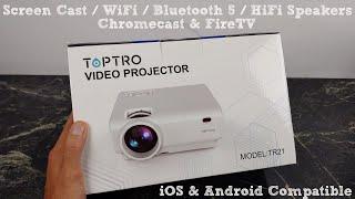 TopTro TR21 Portable MINI Projector  Bluetooth WiFi and Casting