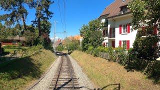  4K  Schwarzenburg - Bern cab ride Switzerland 08.2022