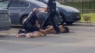 Drunk Bikini Girls Tased By Cops After Fighting In A Parking Lot