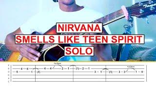 How to Play Nirvana - Smells Like Teen Spirit. Solo  on acoustic guitar