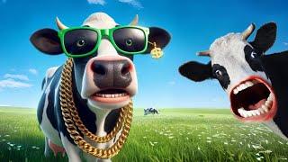 FUNNY COW DANCE 40│Cow Song & Cow Videos 2024  Cow music  funny dancing cow  gay  #cow  gaiya