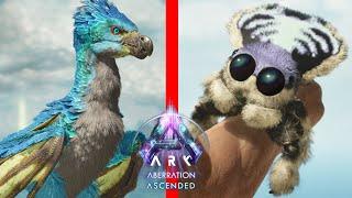 LOS NUEVOS DINOSAURIOS DE ARK ABERRATION ASCENDED Cosmo Arañita Yi Ling Dragón de Roca y Reaper