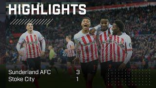 Ba Shines In Win  Sunderland AFC 3 - 1 Stoke City  EFL Championship Highlights