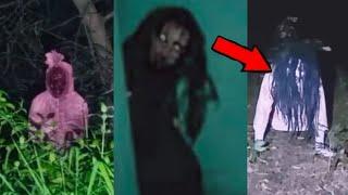 POCONG KELUAR DARI TANAH DAN SOSOK ANEH SERAM DI JALAN  5 PENAMPAKAN HANTU TERSERAM DAN TERJELAS