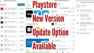 Playstore Apps Update Option Available new 2021