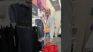 Putting my Fiances sweatshirt in the store to get her reaction 