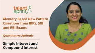 Simple Interest & Compound Interest  Memory Based New Pattern Questions from IBPS SBI & RBI Exams