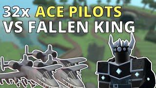 32 ACE PILOTS + SUPPORTS VS THE FALLEN KING  Roblox TDS