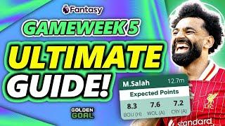 THE ULTIMATE GUIDE FOR FPL GAMEWEEK 5   FPL Fantasy Premier League 2425 Strategy and Tips