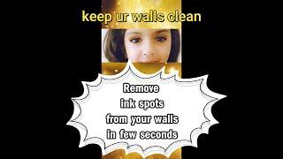 how to remove ink spots from walls