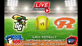 Raceland vs Greenup County Softball  KHSAA Softball  63rd District Tour  LIVE  Kool TV  52524