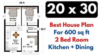 20 x 30 House Plan  20x30 Ka Ghar Ka Naksha  20x30 House Design  600 sqft Ghar ka Naksha