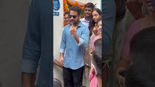 JR. NTR cast his vote in Hyderabad