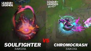 Samira Soulfigter VS Chromocrash Skin Comparison Wild Rift