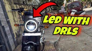 Royal Enfield Interceptor 650 Headlight Modification  Led With Drls️