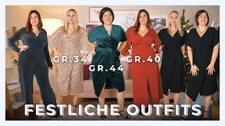 FESTLICHE OUTFITS GRÖßE 34 vs. GRÖßE 40 vs. GRÖßE 44 VERGLEICH  Wem stehen die Looks am besten?