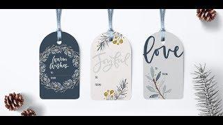 Create Winter Watercolor Gift Tags in Illustrator