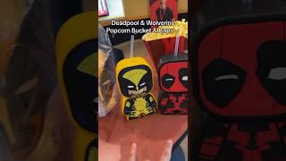 I got the new deadpool&wolverine popcorn bucket and cups #deadpoolandwolverine #fyp #popcornbucket